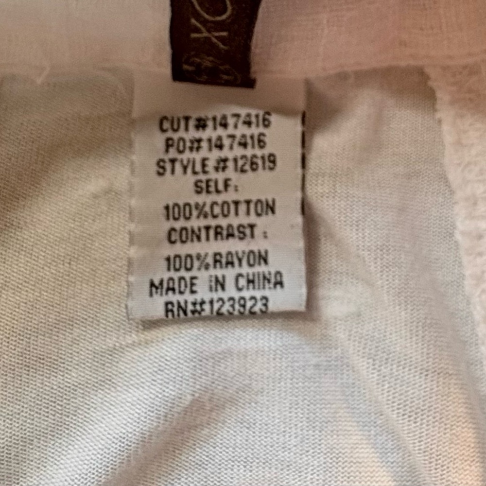 XCVI Cotton Gauze Rayon Contrast Hi Low Tunic Top Size XL💚 - Picture 9 of 11